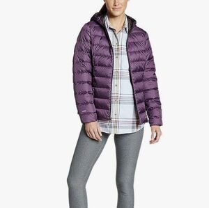 Womens Light Down Hooded Jacket sz S